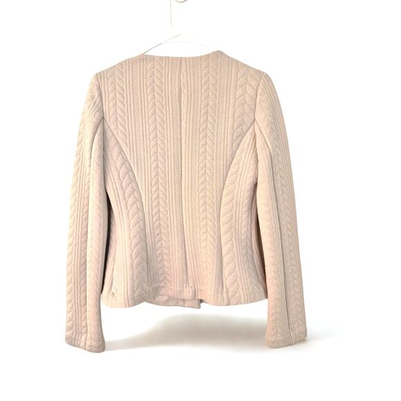 Emporio Armani Dress Jacket Cable Knit Effect Fit Flare Suit Career Office Siren - Picture 6 of 12